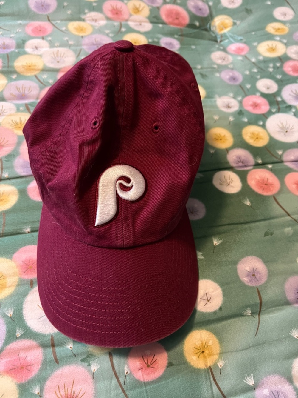 47 Brand Burgundy Hat with White Patch Logo